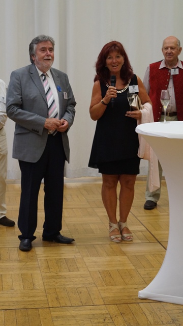 Begrüssung der Gäste beim Galadinner - Margarethe Rathgeber